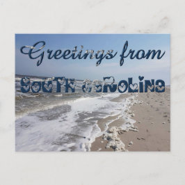 Grüße von South Carolina State Flag USA Herz Postkarte
