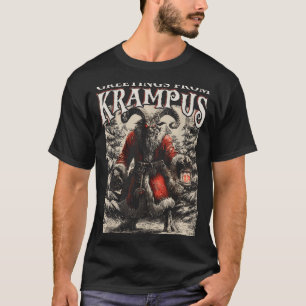 Grüße von Ss Vom Krampus Festive Horror Chris T-Shirt