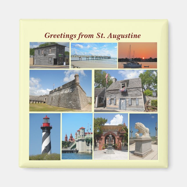 Grüße von St. Augustine, Florida Magnet (Vorne)