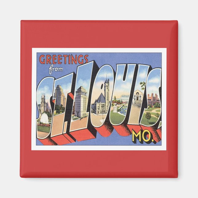 Grüße von St.Louis Missouri Magnet (Vorne)