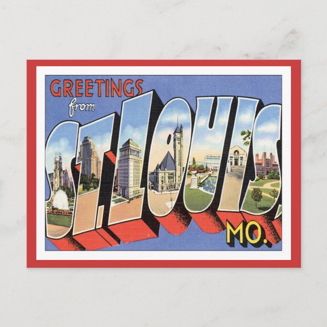 Grüße von St.Louis Missouri Postkarte (Vorderseite)