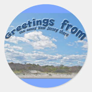 Grüße von Sunny New Jersey Shore Stickers