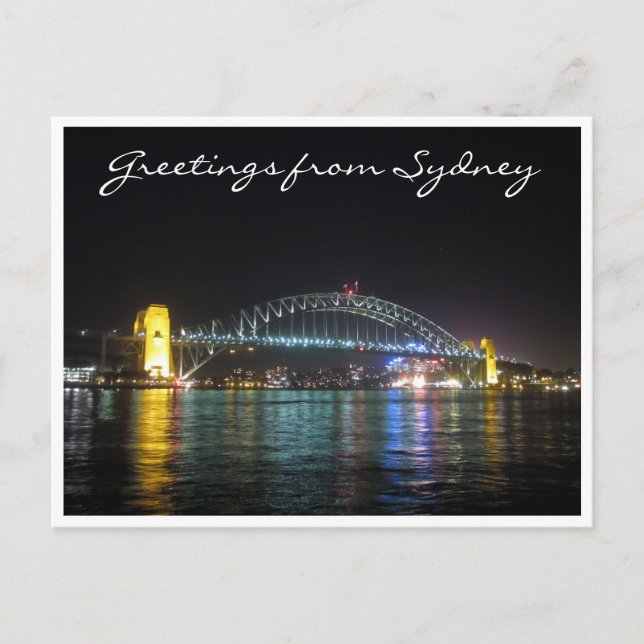 Grüße von Sydney Bridge Postkarte (Vorderseite)