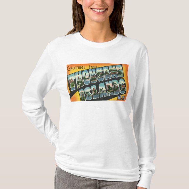 Grüße von tausend Inseln, New York T-Shirt (Vorderseite)