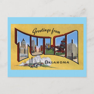 Grüße von Tulsa Oklahoma Travel Postcard Postkarte