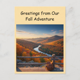 Grüße von unserer Herbst-Abenteuerreise Postkarte