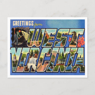 Grüße von West Virginia Vintage Travel Postkarte