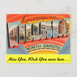 Grüße von Williston Postkarte