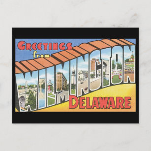 Grüße von Wilmington Delaware_Vintage Travel Postkarte