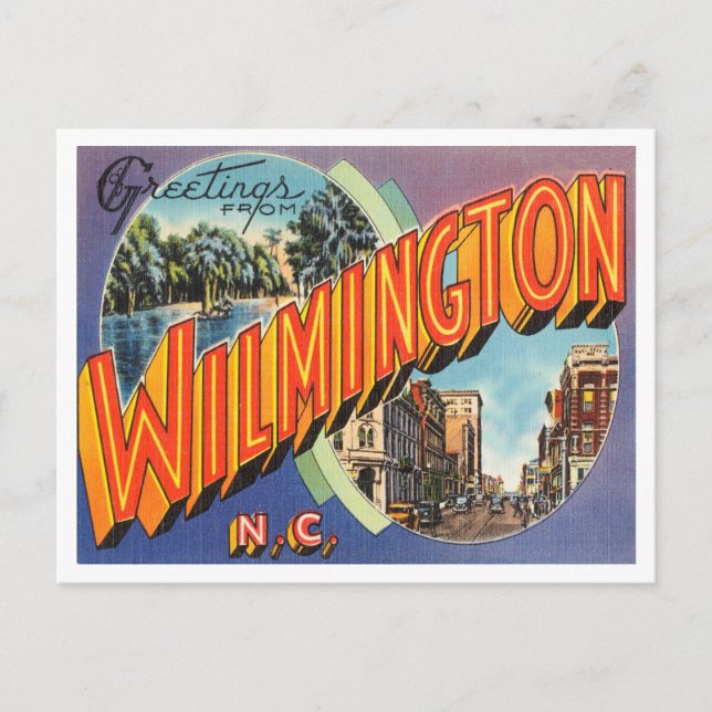 Grüße von Wilmington, North Carolina Travel Postkarte (Vorderseite)