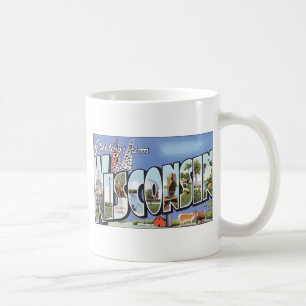 Grüße von Wisconsin, Vintag Kaffeetasse