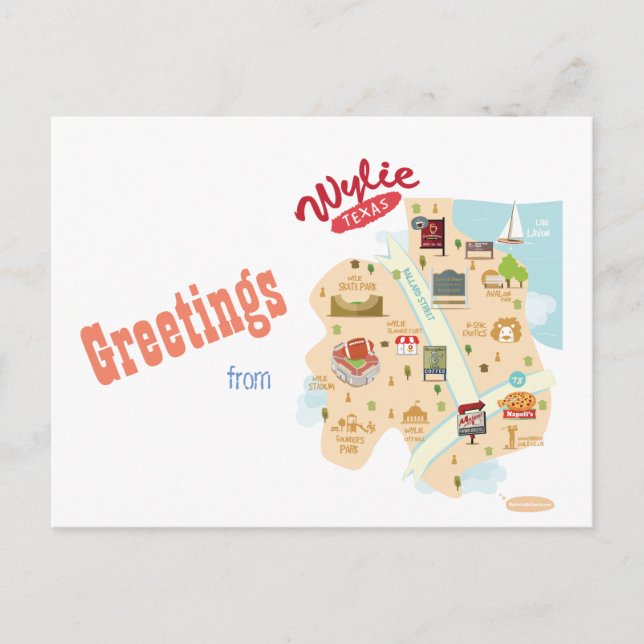 Grüße von Wylie Texas Postcard Postkarte (Vorderseite)