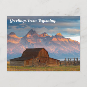 Grüße von Wyoming Postkarte