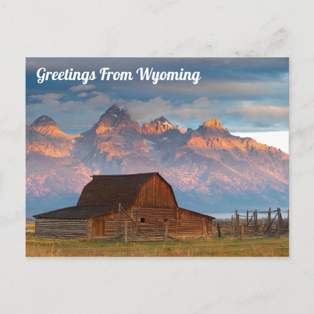 Grüße von Wyoming Postkarte (Vorderseite)