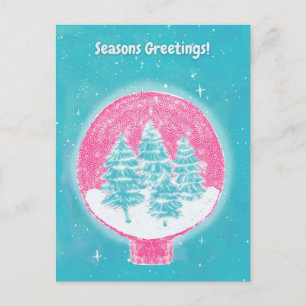 Grüße zur Wintersaison Feiertagspostkarte