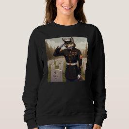 grüßender Marine Corps Wolf Sweatshirt