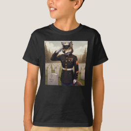 grüßender Marine Corps Wolf T-Shirt