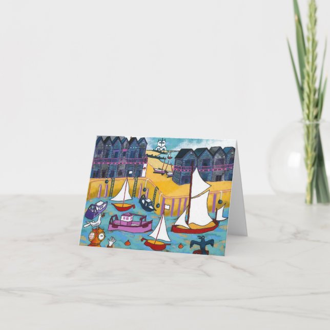 Grußkarte am Meer - Whitstable Karte (Vorderseite)