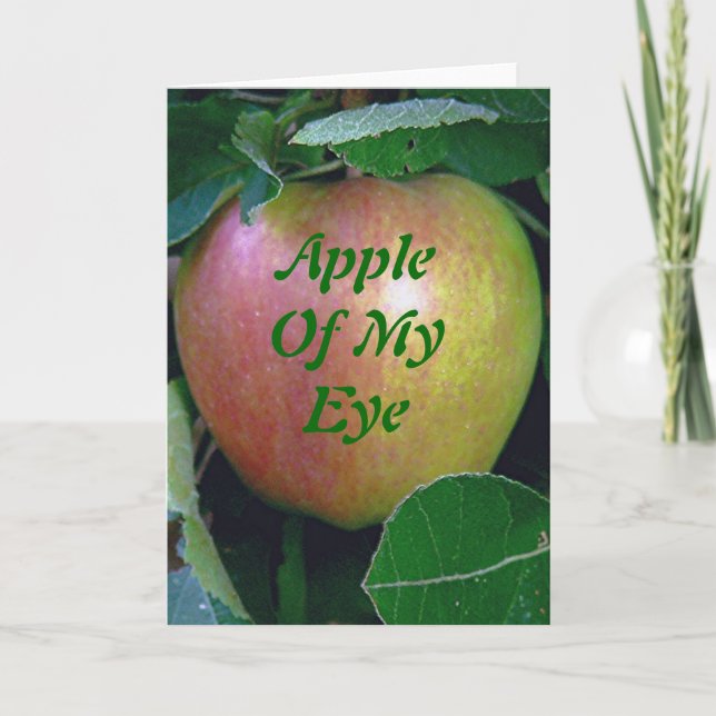 Grußkarte "Apfel meines Auges" (Apfel-Foto) Karte (Vorderseite)