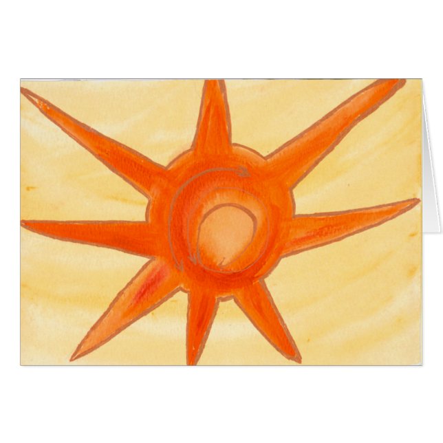 Grußkarte - August Sun (Vorderseite (Horizontal))
