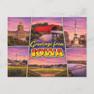Grußkarte aus Iowa Postkarte