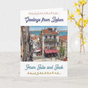 Grußkarte aus Lissabon, Alfama, Portugal Karte