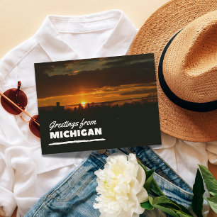 Grußkarte aus Michigan Postkarte