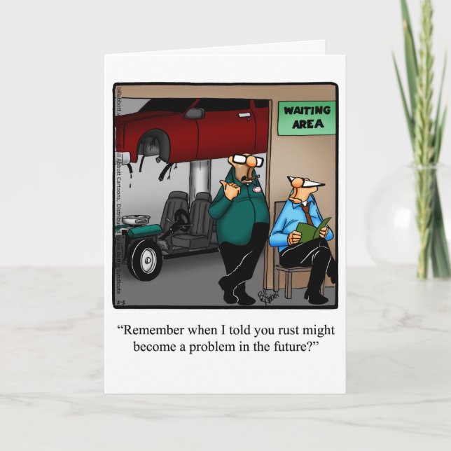 Grußkarte Auto Mechanic Spaß Karte (Vorderseite)
