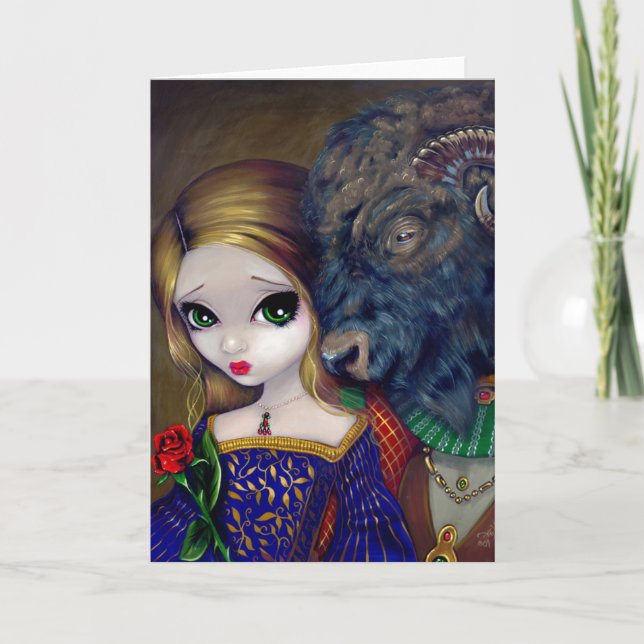 Grußkarte "Beauty and the Beast" Karte (Vorderseite)