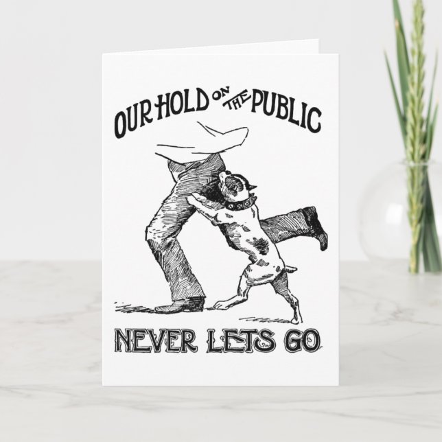 Grußkarte "Biting Dog" Karte (Vorderseite)