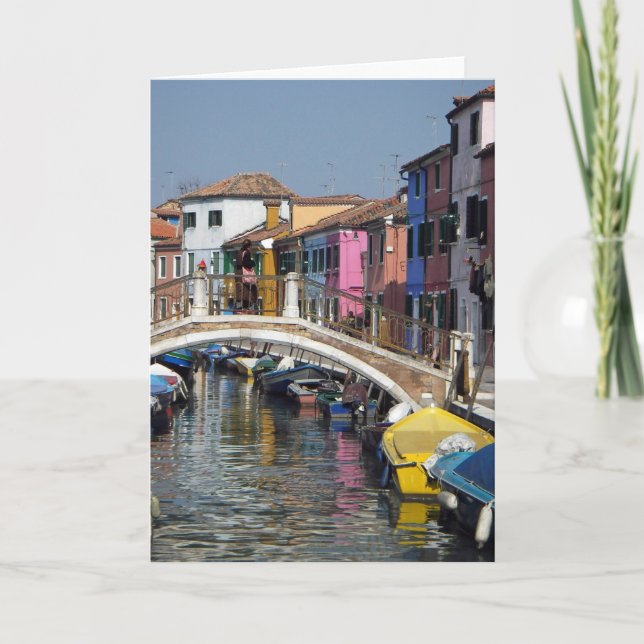 Grußkarte: Burano Bridge Karte (Vorderseite)
