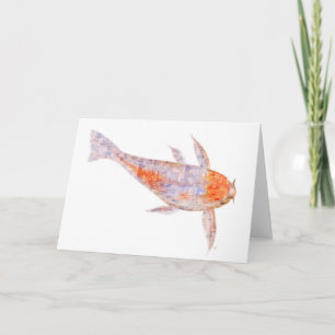 Grußkarte Carp Woodblocks Karte