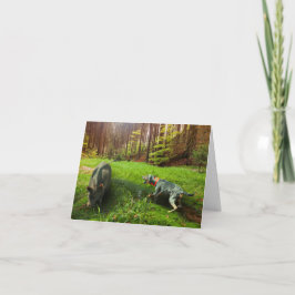 Grußkarte Catahoula und Wild Hog Dankeskarte