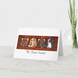 Grußkarte, Cavalier Spaniel Xmas Card, Blank H Feiertagskarte