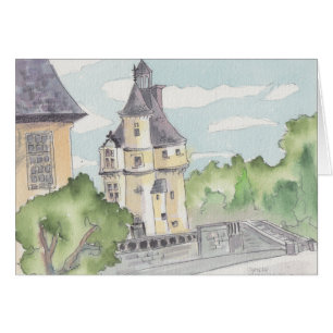 Grußkarte "Chateux" für Wasserfarben