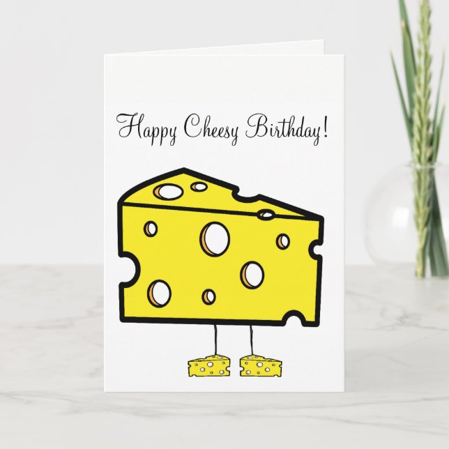 Grußkarte Cheesy Happy Birthday Karte (Vorderseite)