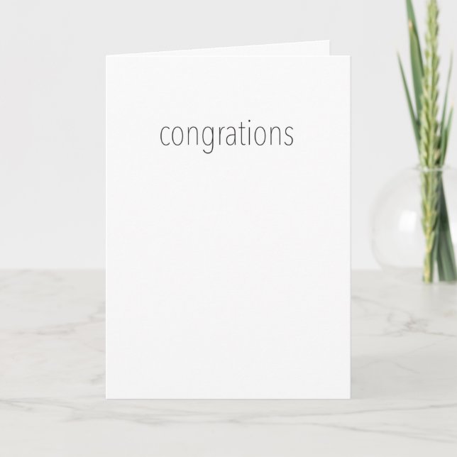 Grußkarte "Congration" Feiertagskarte (Vorderseite)