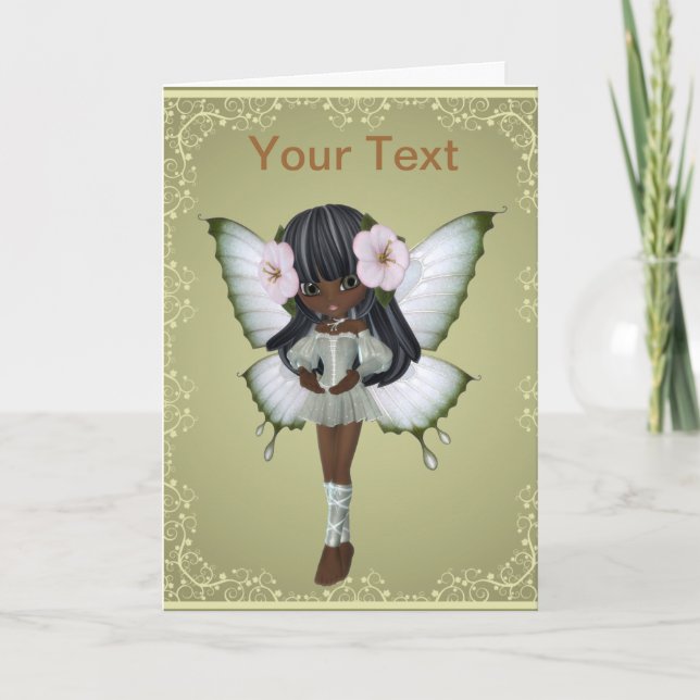 Grußkarte der Afrikanischen Prinzessin Butterfly Karte (Vorderseite)