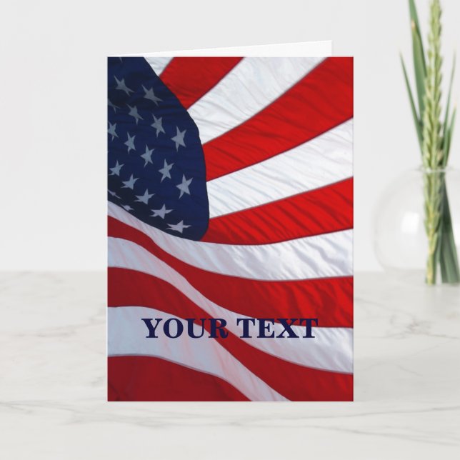 Grußkarte der amerikanischen Wave Flag Karte (Vorderseite)