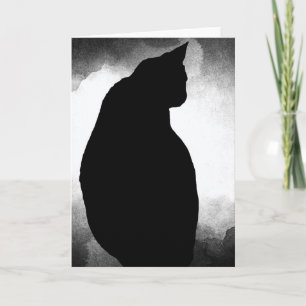 Grußkarte der Black Cat Silhouette (innen leer) Karte