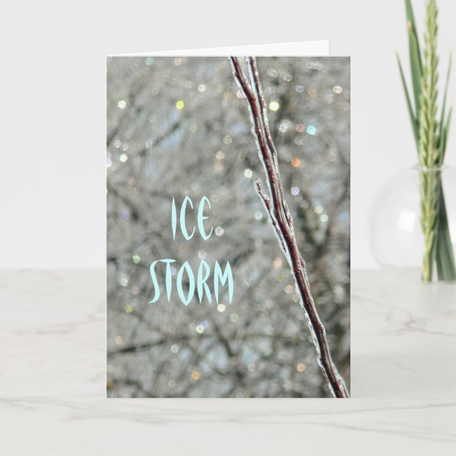 Grußkarte, "DER EISSTORM KAM" (FOTOGRAFIE) Karte (Vorderseite)