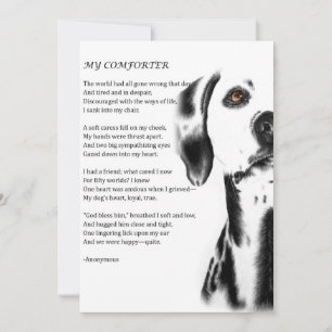 Grußkarte des Dalmatiners Dog Comforter Poesie Karte