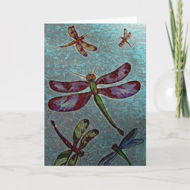 Grußkarte des Dragonfly im Inneren Karte (Vorderseite)