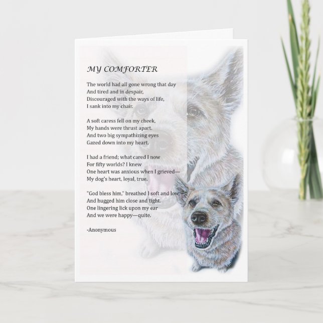 Grußkarte des Hundes Komforter Begleiter Geschenk  Karte (Vorderseite)