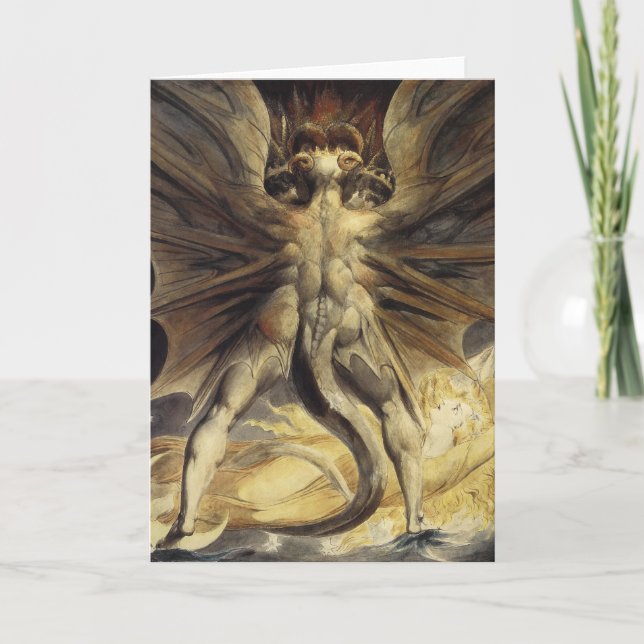 Grußkarte des Roten Drachen Karte (Vorderseite)