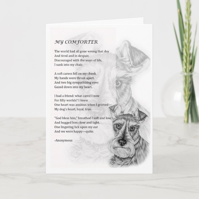Grußkarte des Schnauzer Hundes Elternteil Geschenk Karte (Vorderseite)