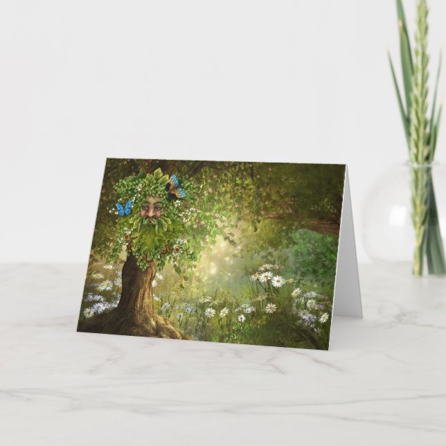 Grußkarte des verzauberten Forest Man Jedes Anlass Karte (Vorderseite)