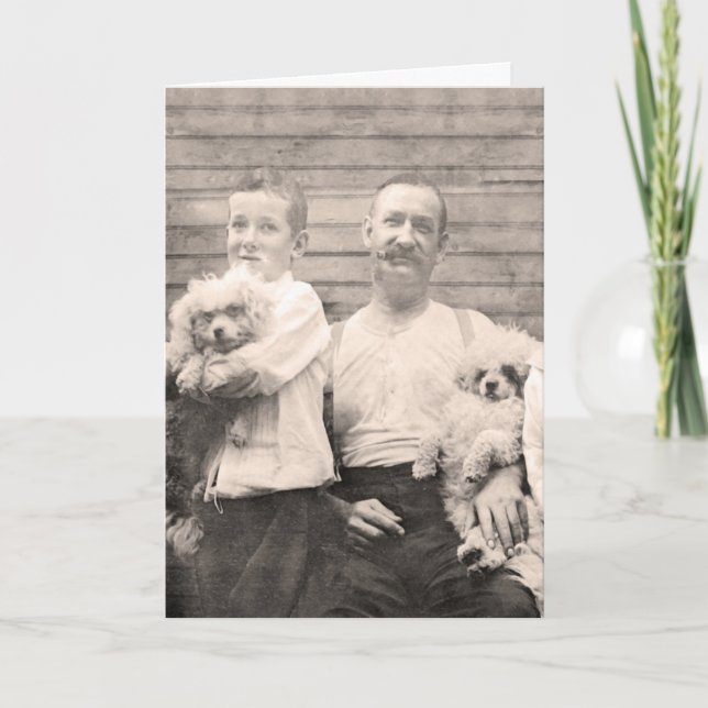 Grußkarte des Vintagen Vaters Karte (Vorderseite)