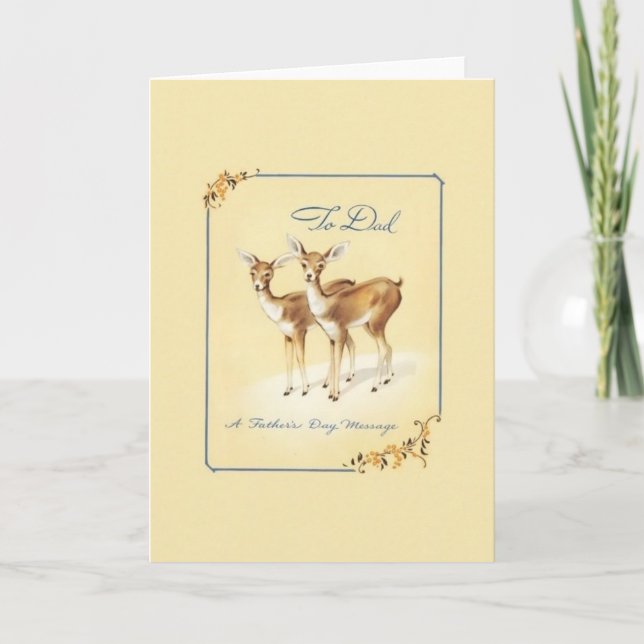 Grußkarte des Vintagen Vaters Karte (Vorderseite)