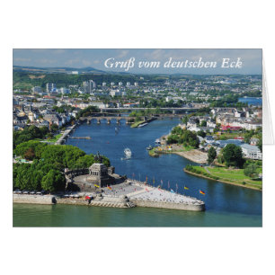 Grußkarte Deutsches Eck in Koblenz
